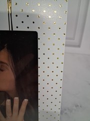 ‘Happily Engaged’ Picture Photo Frame 4×6 White w/Gold Modern Design NEW