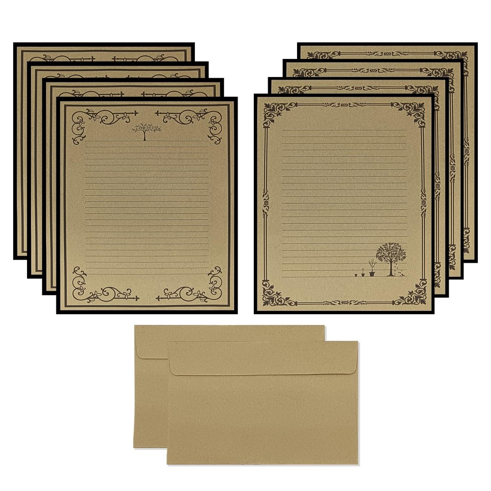 NUIBY Total 72PCS Vintage Design Stationary Paper and craft paper color