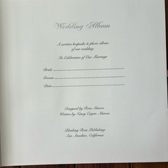 Vintage Wedding Photo Album Unused Keepsake Memory Book Victorian Gift 1994