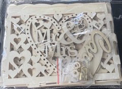 Wedding Card Box with Lock Wooden Memory DecorationWooden Box Creative Beauti…