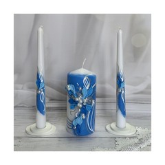Unity Candle Set for Wedding Ceremony & Reception – 6” Pillar & Two