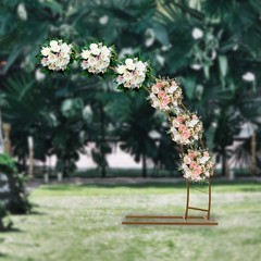 6.5ft Metal Crescent Moon Arch Wedding Party Plant Climbing Backdrop Stand Rack