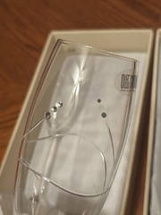 Oleg Cassini Tiara Crystal Champagne Toasting Flutes Set of 2 New In Box Czech