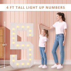 4FT Light Up Numbers, Marquee Numbers 4 Feet Tall Giant Number 15 Mosaic Big …