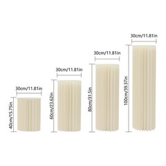 4PCS Foldable Cardboard Centerpiece Display Cylinder Flowers Stand Party Decor