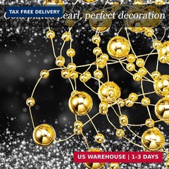 Tondiamo 24 Pcs Artificial Pearl String for Floating Candle Faux Pearls Beads St