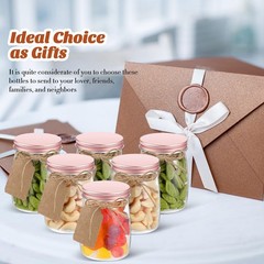 Nitial 50 Pack 5 oz Plastic Jars with Lids Bulk Yogurt Containers Rose Gold
