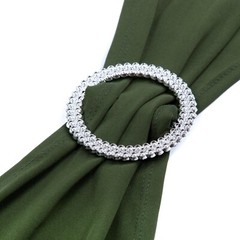 100 Olive Green Spandex Stretch Chair Sashes Bow with Slider Buckle Wedding Deco