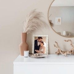 DIKAR 5×7 picture frame with Pearls for Wedding Gifts, Wedding Picture Frame …