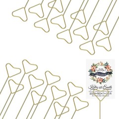 40 Packs Floral Card Holder Picks – Metal Gift Card Holder Sticks for Bouquet…