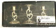 NEW Studio His & Hers Wedding Unity Candle Set Rhinestone Inlays 2018 4.5″ tall