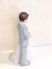 Bridal Gift Set Bride Clutch Bag NWT + Vintage Wedding Cake Topper Korea Decor