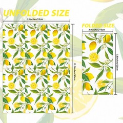 50PCS Lemon Guest Towels Lemon Yellow Citrus Fruit Hand Napkins Paper Napkin Han