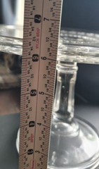 Vtg 6.5 Inch Tall Poundcake Stand Glass 9 Inch Round Dessert Decorative Party