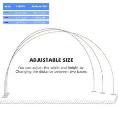 TEKXYZ Balloon Arch Stand Kit, 10FT Wide & 7.5FT High 10 inches, White