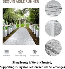 Aisle Runners for Weddings 10 ft by 4 ft Silver Aisle Runner Wedding Aisle Ru…
