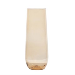 9 oz Amber Gold Stemless Plastic Champagne Flutes Disposable Party Tableware