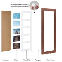 8×24 Picture Frame Display 5 opening 4X6 Picture Frame Collage,Multi Photo Fr…