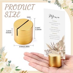 Affrolling 95 Pcs Gold Place Card Holders Wooden Table Number Holders Bulk Mini