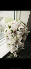 Faux Lilly Cascading Wedding Bouquet