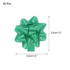 90pcs 1 1/4″ Mini Star Gift Bows Christmas Bows for Gift Wrapping, Green
