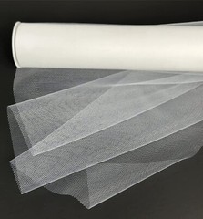 White Nylon Tulle Wedding Decor – 12″ x 25 Yards, Ribbon, Wreath, Reception