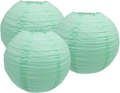 4″6″8″10″12″14″16″18 Round Paper Lanterns Lamp Wedding 6″/15CM, Mint Green