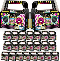 24 Pcs 80s Party Favors Boxes 90s Novelty Boom Box Party Decoration Gift Trea…