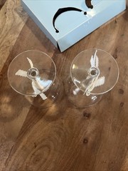 Country Keepsakes Bride & Groom Toasting Glasses NEW OLD Stock 4.75” Tall