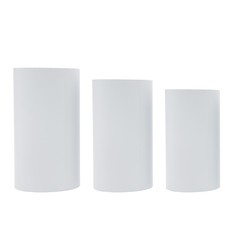 3 Piece Round Cylinder Pedestal Stands For Party Wedding Party Display Decor