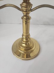 Vintage Taper Candle Holder Polish Brass Trio Wedding Home Decor (9″high×10″Long