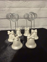Vintage Place Card Holder Bell & Bow 134 Pieces