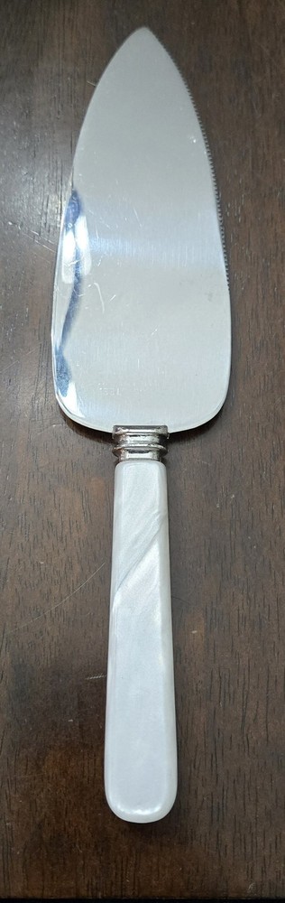 VTG Treasure Masters Sheffield England Wedding Cake Server Faux Pearl Handle