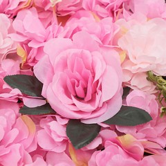 12* Artificial Flower Wall Silk Rose Dahlia Greenery Backdrop for Wedding Party