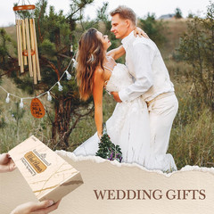 Wedding Engagement Gifts for Couples, Mr and Mrs Gift Windchimes, Gift for Newly