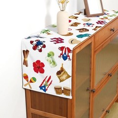 Puerto Rico Table Runner Puerto Rican Birthday Party Pattern-1 13″ x 72″