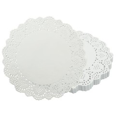 100 Pack White Lace Paper Doilies – Doilies for Food – Round Paper 6.5 Inch