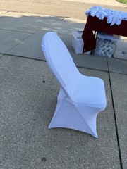 Lot of 68 White Stretch Spandex Banquet Chair Covers Wedding Event Party Decor