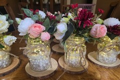 Mason Jars With Fairy Lights Rustic