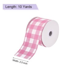 Plaid Check Ribbon, 2.5 Inch x 10 Yards Gingham Ribbon, Purple