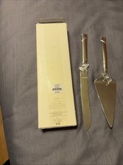 Lenox True Love 2-Piece Dessert Set Cake Knife & Server 13″ Wedding Cake Silver