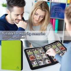 Arkeiliy 9 Pocket Card Binder – 540 Capacity Zip Closure Premium