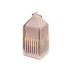 Clear 6 Mini 3.5″ Warm White Acrylic Crystal Lantern Desk Lamp Decorative LED