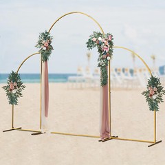 Metal Arch Backdrop Stand Gold Wedding Arch Stand Set of 3 for Party Decor