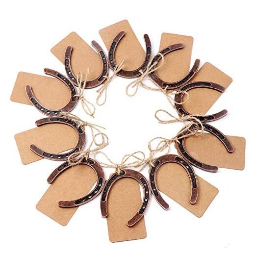 30PCS Good Lucky Horseshoe Wedding Favors for Guests, Vintage Craft Metal