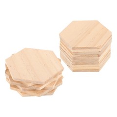 25Pcs Durable Wood Hexagon Ornaments Smooth Surface for Wedding Party Decor
