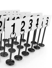 Durable 8-Inch Black Steel Table Number Holders for Restaurants – 18 Count