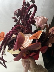 Ling’s Moment 11” Burgundy Bouquet For Wedding
