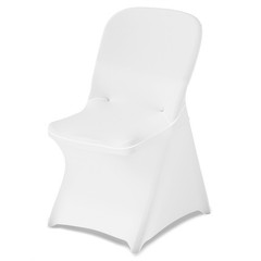 VEVOR 30PCS White Stretch Spandex Folding Chair Covers for Wedding Party Dining