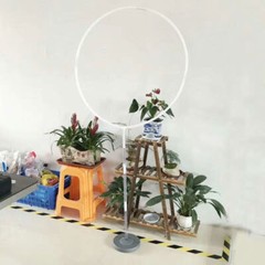 1set 163x69cm Wide Circle Balloon Column Base And Plastic Poles Balloon Arch …